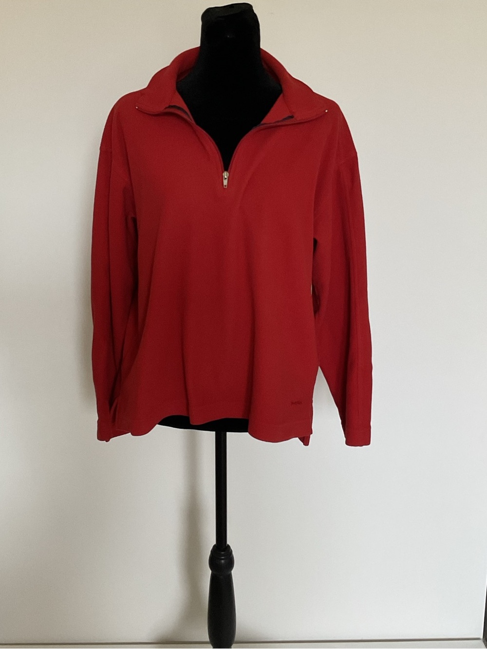 Patagonia Women's Sweater Red/Burnt Orange 1/4 Zip Fleece Pullover Size M